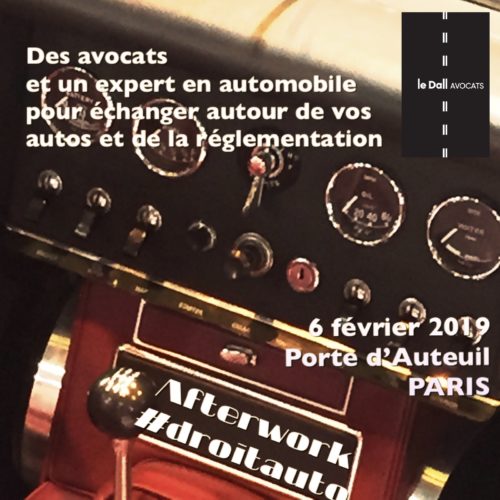 afterwork droit du véhciule de collection 2019