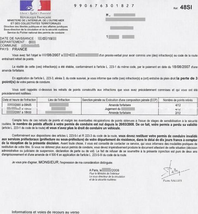 permis de conduire à zéro invalidation 