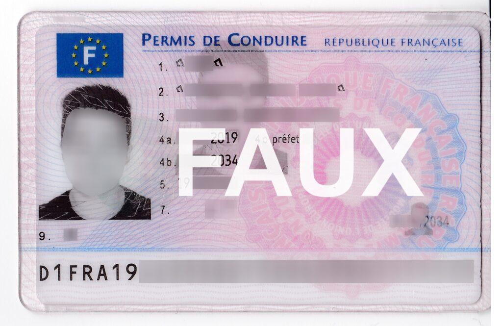 Faux permis de conduire fraude code